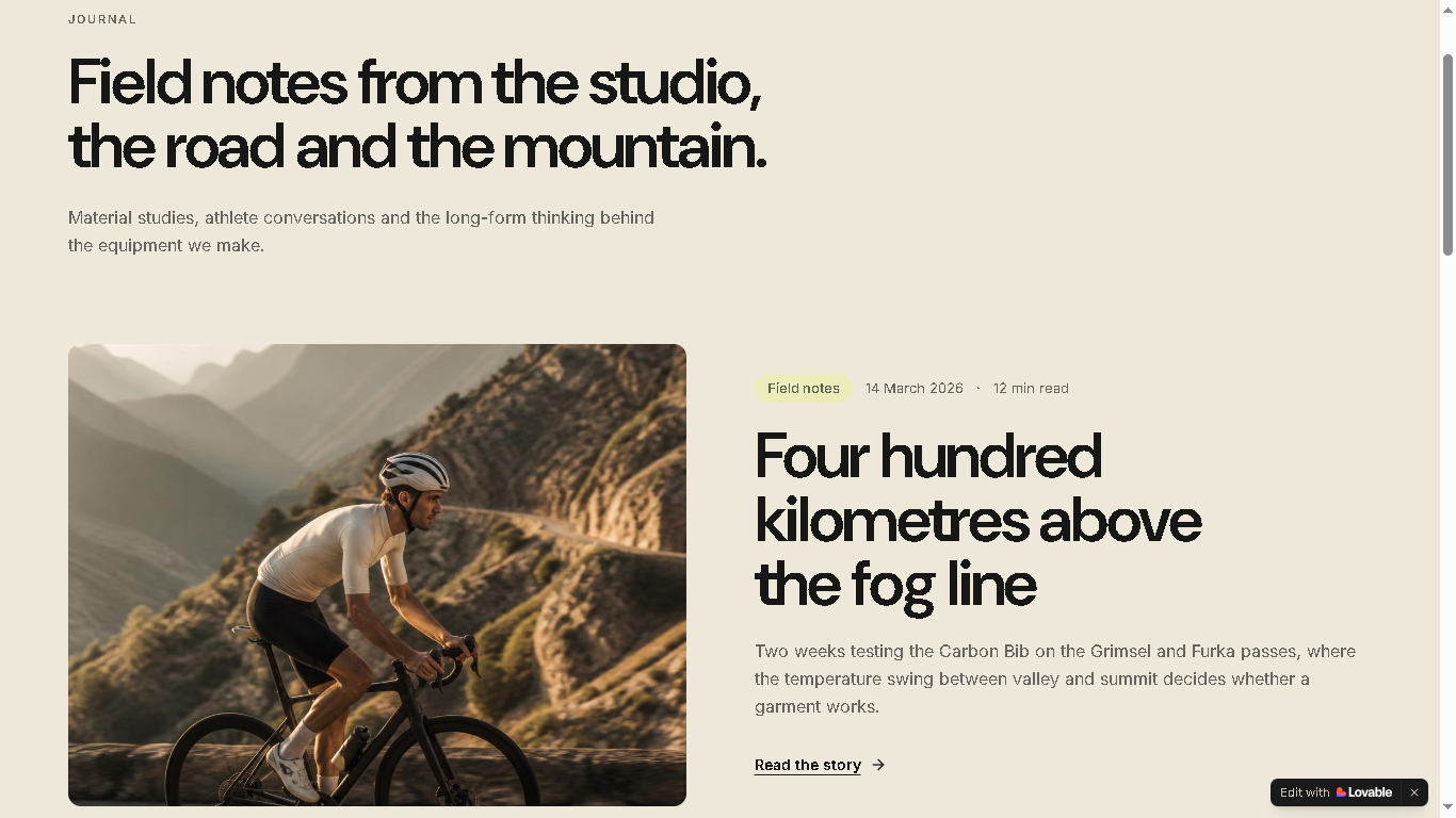 CARBEX Journal screen